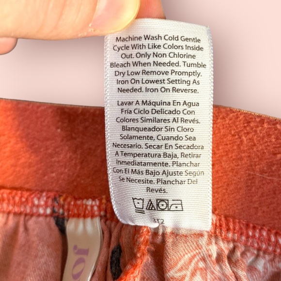 JOYSPUN Orange Moth Print Pajama Shorts, Size S. - Picture 13 of 13